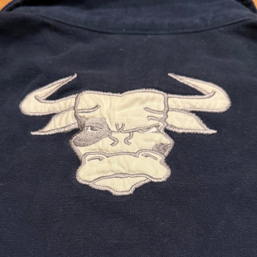 Eden Park Navy Gold Cream Long Sleeve Jersey Bulls Rugby Shirt size M - Picture 3 of 7